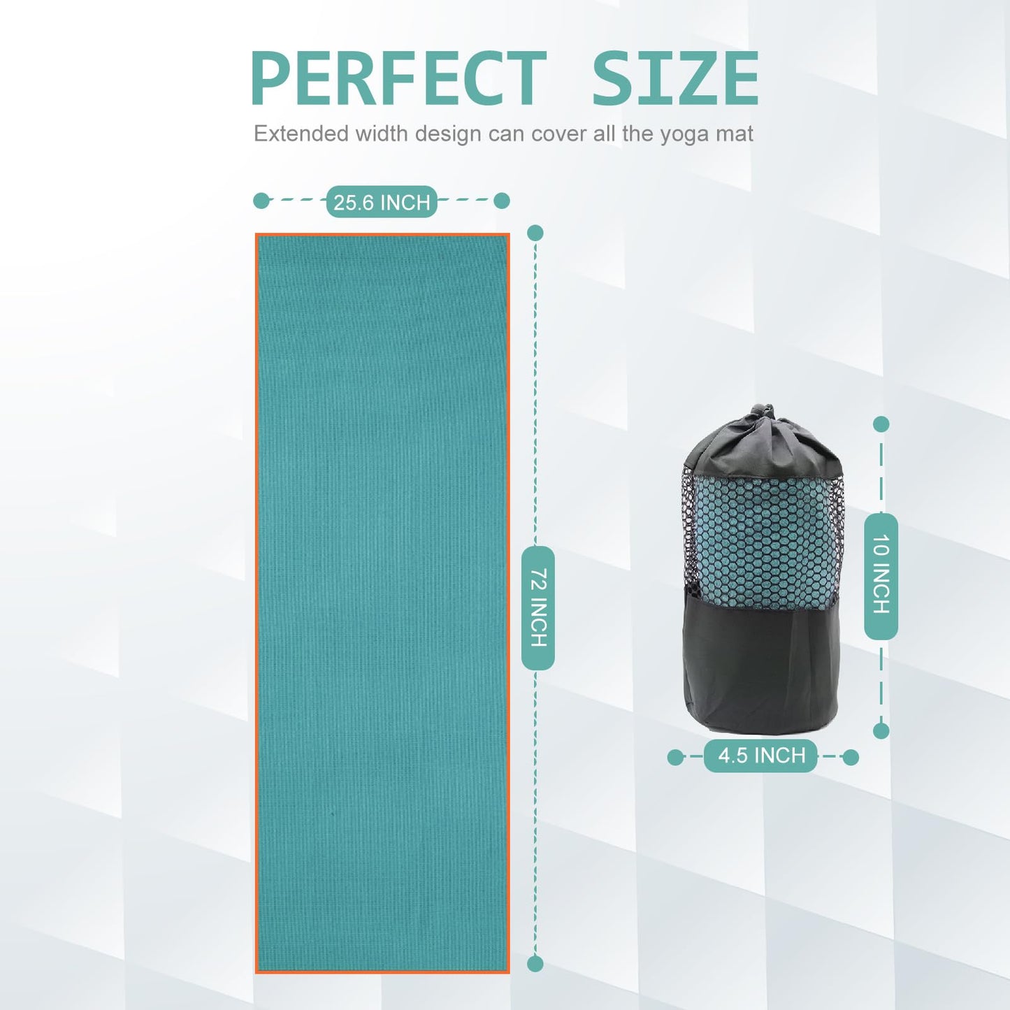Eunzel Hot Yoga Towel - Microfiber Non Slip Yoga Mat Towel with Grip Dot Sweat Absorbent Towel for