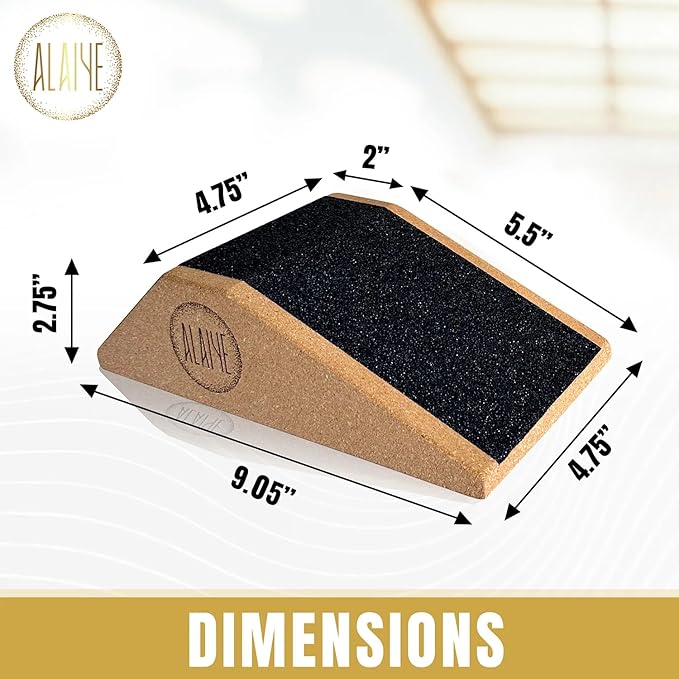 Squat Wedge Blocks (Set of 2) ??Non-Slip Slant Boards for Lower Body Workouts, Ankle and Calf Stretching - Yoga Blocks, Designed to Elevate Heels and Squat Support - Includes Carry Bag