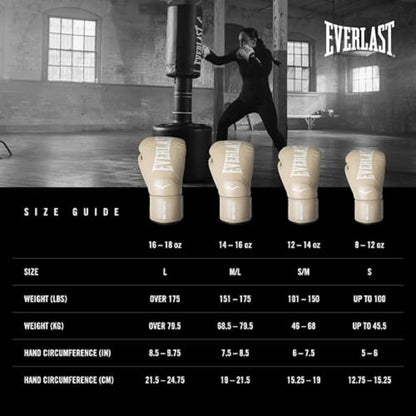 Everlast Elite 2 Womens Boxing Gloves | Heavy Bag Training | Tan | 12oz