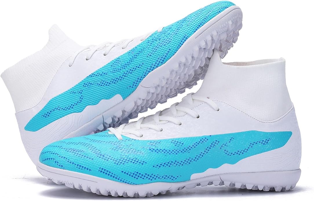 Soccer Cleats for Mens Womens Football Shoes Turf Soccer Shoes Indoor/Outdoor High-top Football Cleats AG/FG