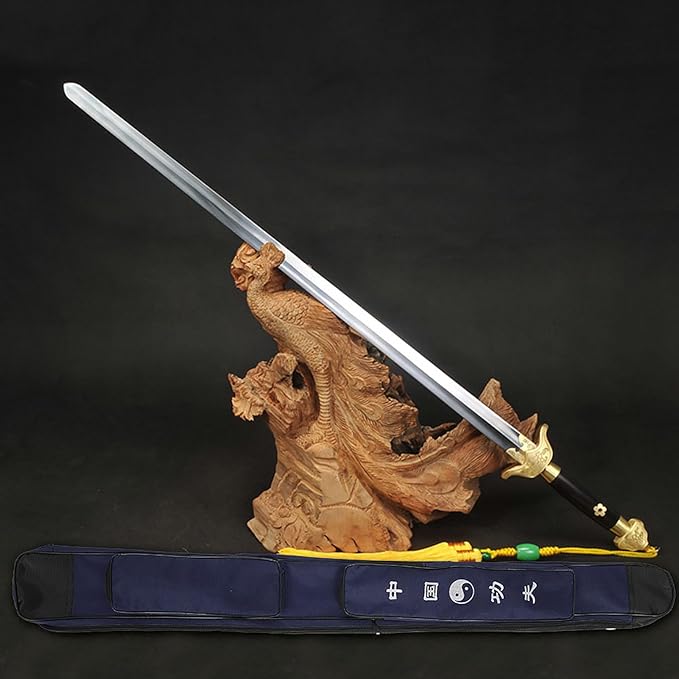 Taichi Sword Carrying Bag, Thick Canvas Single Layer Sword Bag Chinese Martial Arts Multifunction Shoulder Carry Bag Adjustable Strap