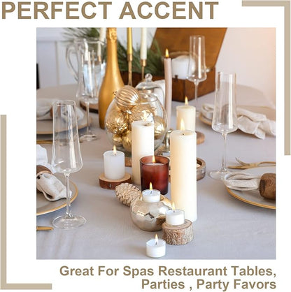 Amyhill Set of 30 White Unscented Pillar Candles 2 x 3, 2 x 5, 2 x 8 Inch Large Tall Pillar Candles Bulk Rustic Emergency Big Cotton Wick Wax for Wedding Home Restaurants Spa Church Decorations
