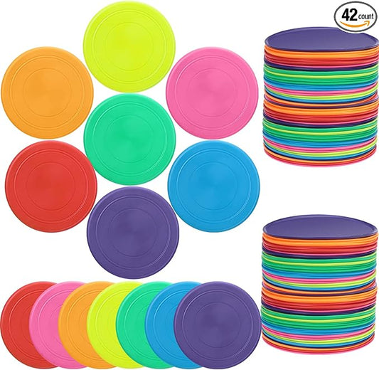 Vinsot Flying Discs Bulk Flying Discs for Kids Soft Rubber Flyer Disk Outdoor for Children Adults