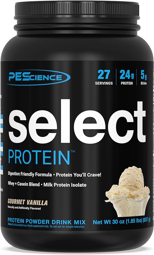 PEScience Select Protein Powder, Whey and Casein Blend, Clean Protein Powder for Women and Men, Low