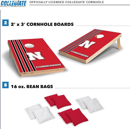 2' x 3' Solid Wood Cornhole Set with Direct Print HD Team Graphics – Great Gift for Any NCAA Fan! Bean Bag Toss Family Outdoor Games