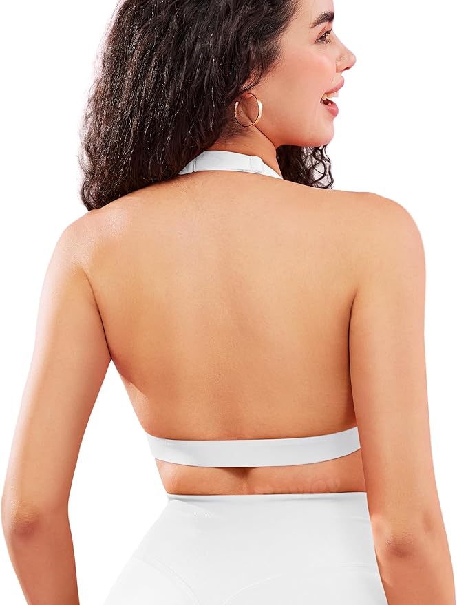 VOYJOY Sports Bras for Women Basic Wireless Bra Crop Workout Yoga Bra Sexy Tank Top