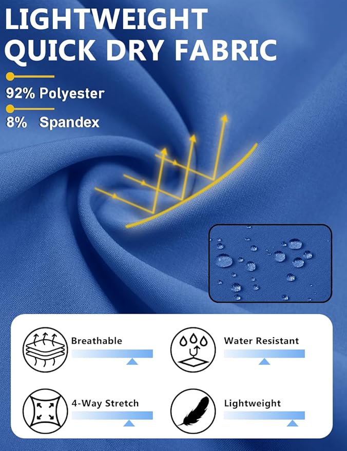 TACVASEN Men's Running Athletic Shorts 9" Quick Dry Workout Gym Shorts Lightweight Summer Shorts 3 Zipper Pockets