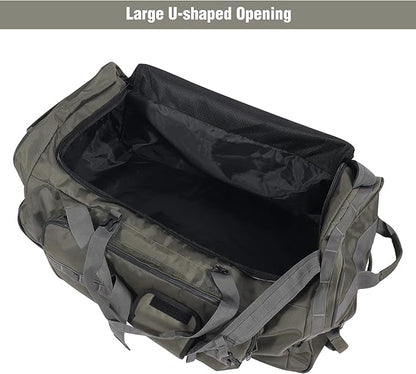 REDCAMP 85L/120L/140L Foldable Duffle Bag with Wheels, Large Travel Duffel Bag