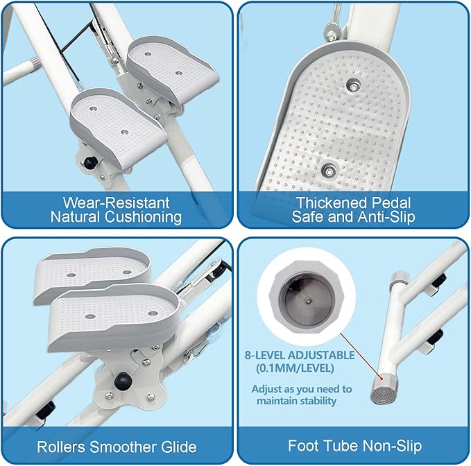 Stair Stepper for Home Vertical Climber, Foldable Full Body Exercise Aerobic Climbing Machines, Mountaineering Fitness Equipment with Adjustable Handles