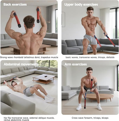 ASIEIT Ropeless Battle Rope for Home Gym, Generation Upgraded Version, Adjustable Weight Portable Strength & Aerobic Trainer for Muscle Training, Athletes, Boxers, Fitness Beginners, Burn Fat