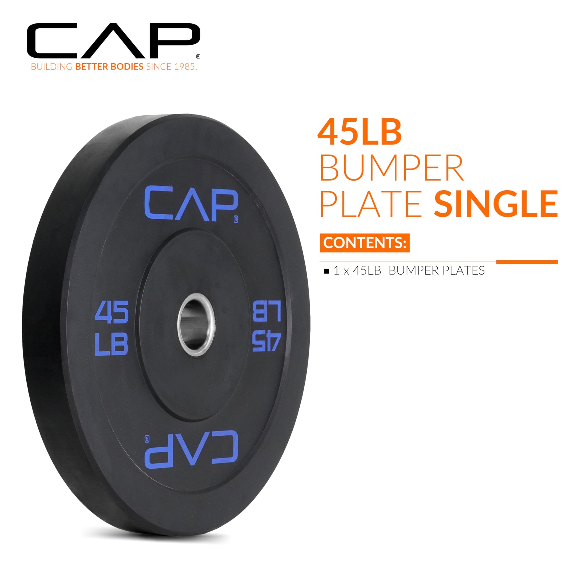 CAP 45lb Economy Olympic Bumper Plate, Single