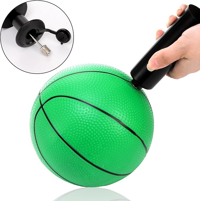 8 Pack Mini Basketballs, 7" Small Pool Basketball with Pump, Inflatable PVC Basketball Hoop Indoor, Replacement Basketballs for Pool, Sports Party, Water Games, Outdoor Play