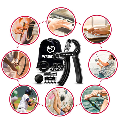 FitBeast Grip Strengthener Forearm Strengthener Hand Grips Strengthener Kit - 5 Pack Adjustable