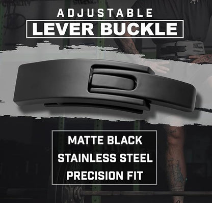 Weight Lifting Belt - Lever Gym Belt for Weightlifting, 10mm Leather Weight Belt for Men - 4 Inches Wide for Support & Stability for Workouts, Powerlifting, Bodybuilding, Fitness & Crossfit