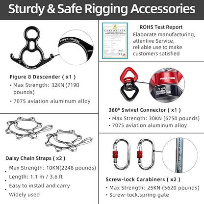 PRIOR FITNESS Aerial Silks Set, Professional Thicker Low Stretch Fabric 9/15/20 Yards Aerial Silk Swing Set with Hardware Guide, Yoga Starter Kit For Home, Aerial Yoga Hammock, Silks for Gymnastics, Antigravity Yoga, Inversion Exercise-All Levels