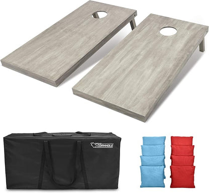 GoSports 4 ft x 2 ft Regulation Size Wooden Cornhole Boards Set - Includes Carrying Case and Bean Bags (Choose Your Colors) Over 100 Color Combinations