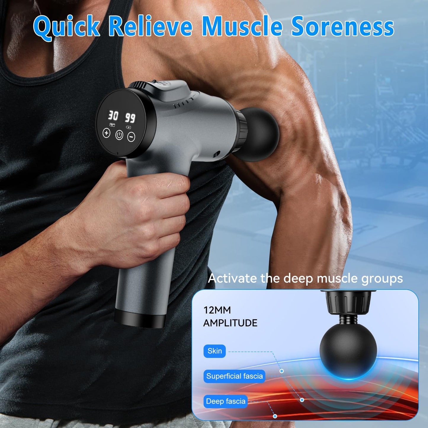APHERMA Massage Gun, Muscle Massage Gun for Athletes Handheld Electric Deep Tissue Back Massager