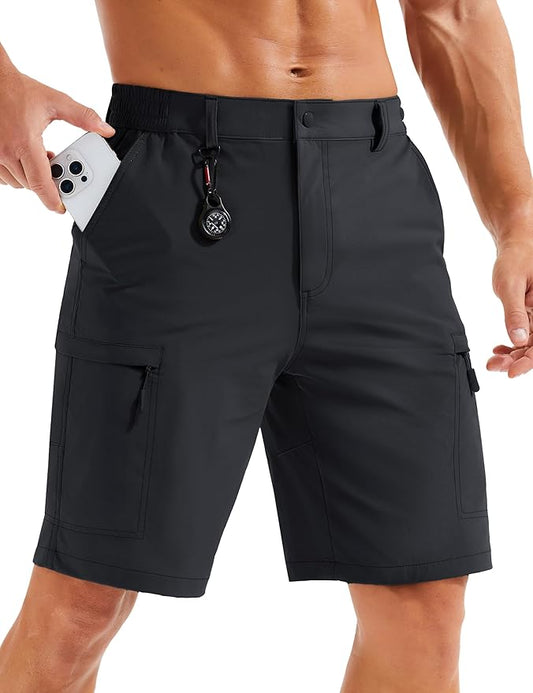 MAGCOMSEN Men's Hiking Cargo Shorts Quick Dry Lightweight 9" Golf Shorts Summer Casual Work Outdoor
