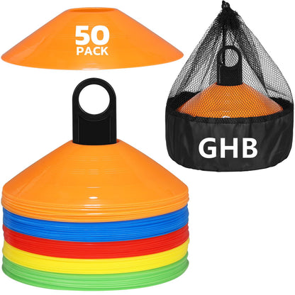 GHB Soccer Cones 25/50/100 Pack Disc Soccer Sport Cones