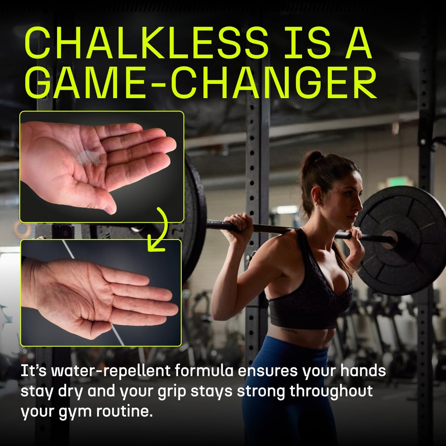 Chalkless Grip Enhancer - Premium Liquid Chalk Alternative & Less Mess Hand Chalk for
