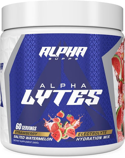 Lytes - Electrolyte Powder Daily Hydration Drink Mix - Sugar-Free, Zero Calorie Instant Formula with Trace Minerals and Antioxidants (60 Servings, Salted Watermelon Strawberry)