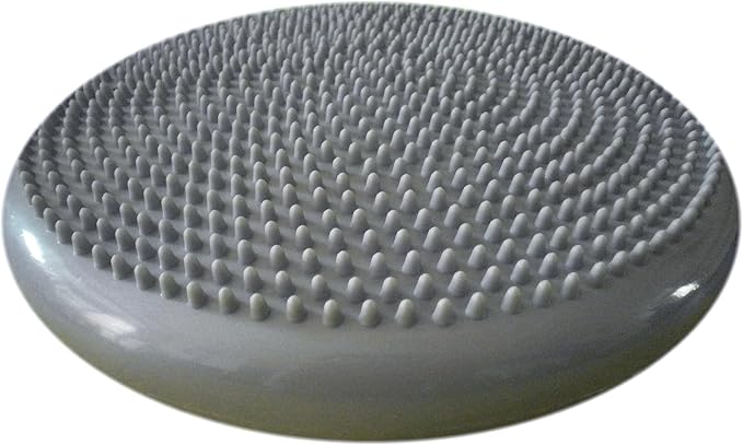 AppleRound Inflated Wobble Cushion with Hand Pump, Air Stability Board (Extra Thick), Core Balance Disc for Adults, Sensory Wiggle Seat for Kids, Flexible Seating for All Age, 13.5in / 34cm Diameter