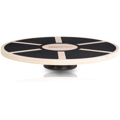 Amazon Basics Wood Wobble Balance Trainer Board, Slip Resistant, for Exercise and Core Strength