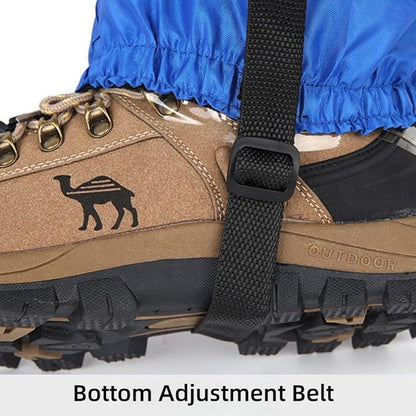 Waterproof Hiking Gaiters,Snow Boot Gaiters with Rubber Foot Strap,Lightweight and Adjustable,for Men and Women Hiking,Skiing,Mountaineering,Walking,etc.