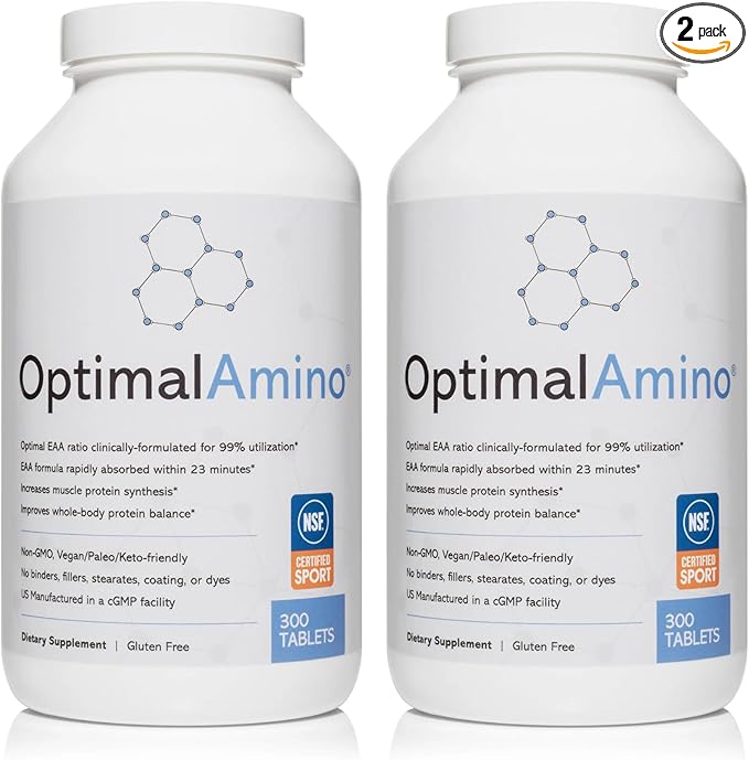 Tablets Fitness Bundle (600 Count) | 99% Utilized Essential Amino Acid (EAA) Supplement | Increase Muscle Recovery, BCAA Protein Pre/Post Workout, NSF Certified for Sport® Certified