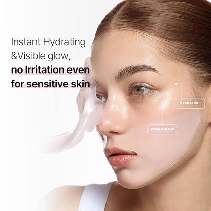 ROUND LAB Camellia Collagen Mask, 30min Hydrogel Mask, Quick Hydration, Firming&Pore Minimizing, For sensitive skin, Micro molecule collagen, Facial Mask, 34 g/1.19 Fl Oz 4ea