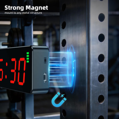 Tempospark Portable Workout Timer, Workout Clock for Home Gym Garage Boxing, Gym Timer Clock with