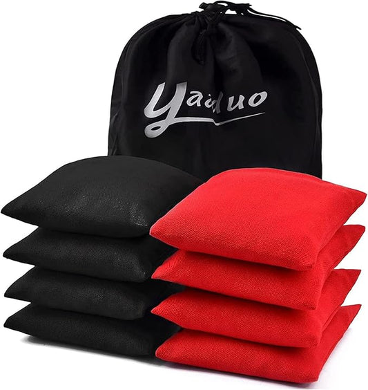 Set of 8 Regulation Cornhole Bags Double Sided, Weather Resistant Bean Bags for Cornhole Toss Game