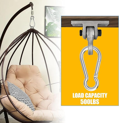 100PCS M8 Spring Snap Hook Carabiner, 3" x 5/16" Heavy Duty Galvanized Steel Carabiner Clips, 470LBS Capacity Spring Quick Links Clips for Camping Hiking Hammock Swing and Outdoor Activities