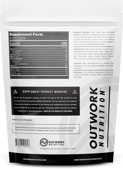 Outwork Nutrition Whey Isolate Protein Powder - Accelerates Muscle Building & Recovery - Low Lactose, Gluten-Free - Post Workout Supplement - Enhanced Protein Synthesis, Cookies & Cream, 1.8lbs