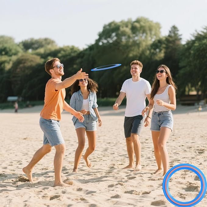 11-inch Flying Ring, 3-Piece Set. A Sports Game for Beach, Backyard, Park, and pet Interaction. Suitable for Soft Flying Discs, The Best Outdoor Throwing Toy.