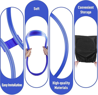 Shappy 50 Pcs Agility Rings with Storage Bags 15 Inch Agility Training Rings Hoop Exercise Ring Plastic Speed Rings Jumping Hoops for Sports Soccer Football Gymnastics Practice Games