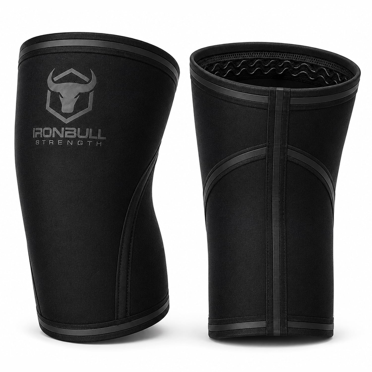7mm Knee Sleeves for Squats & Weightlifting - Large, Charcoal, Men & Women