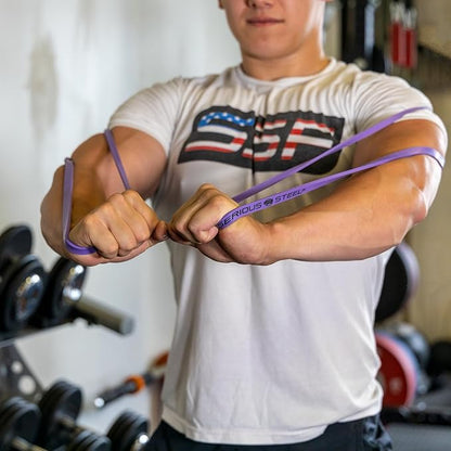 Serious Steel Fitness 37" Resistance Training Bands (Portable Exercise Band System Training Bands- Great for Individuals Looking for Tension Throughout The Exercise)