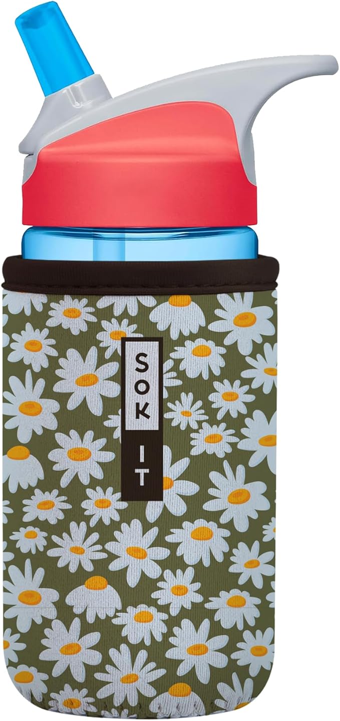 Sok It BotlSok Water Bottle Sleeve Insulated Neoprene Cover (Chamomile China, Fits 12oz CamelBak or Nalgene)