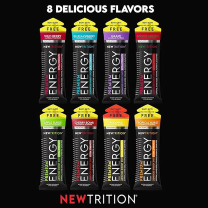 NewTrition® Extra Strength Energy Shots, 250mg Caffeine Energy Shots with Vitamin B & Amino Acids, Sugar-Free Vitamin Energy Shot, 1.7 fl oz (Pack of 6, Apple Surge)