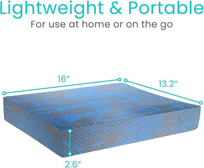 Vive Balance Pad - Foam Large Yoga Mat Trainer for Physical Therapy, Stability Workout, Knee and Ankle Exercise, Strength Training, Rehab - Chair Cushion for Adults, Kids, and Travel