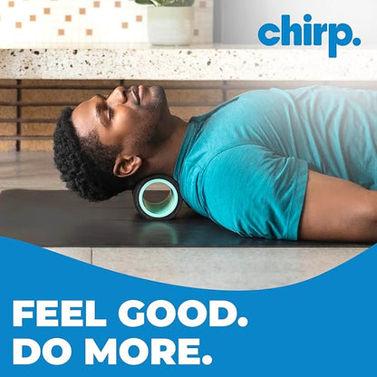 Chirp Wheel Foam Roller ??Targeted Back & Neck Relief, Lumbar Spine Stretcher, Spinal Decompression Back Stretcher, Massage Roller with Density Foam for Physical Therapy, Supports 500lbs, 4-Inch Mint