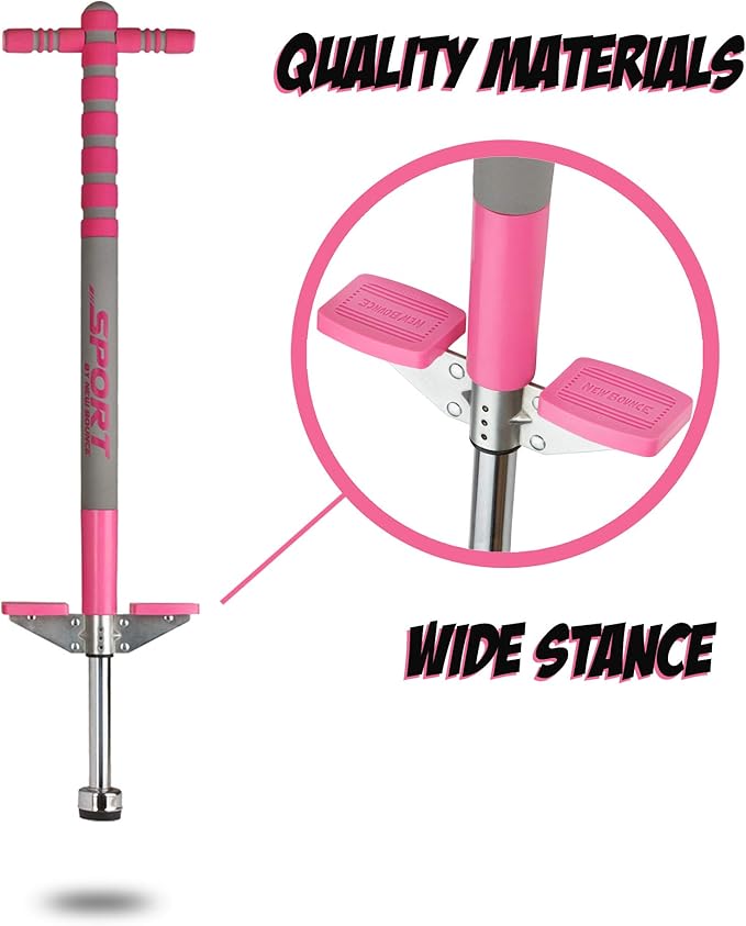 New Bounce Pogo Stick for Kids - Pogo Sticks, 40 to 80 Lbs - Sport Edition, Quality, Easy Grip, PogoStick for Hours of Wholesome Fun