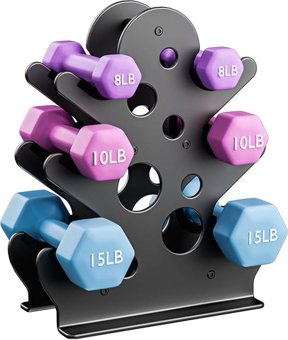 Dumbbell Rack Stand Only(Dumbbells Not Included) - Dumbbell Storage Rack with/without Wheels, Space Saver for Home Gym.