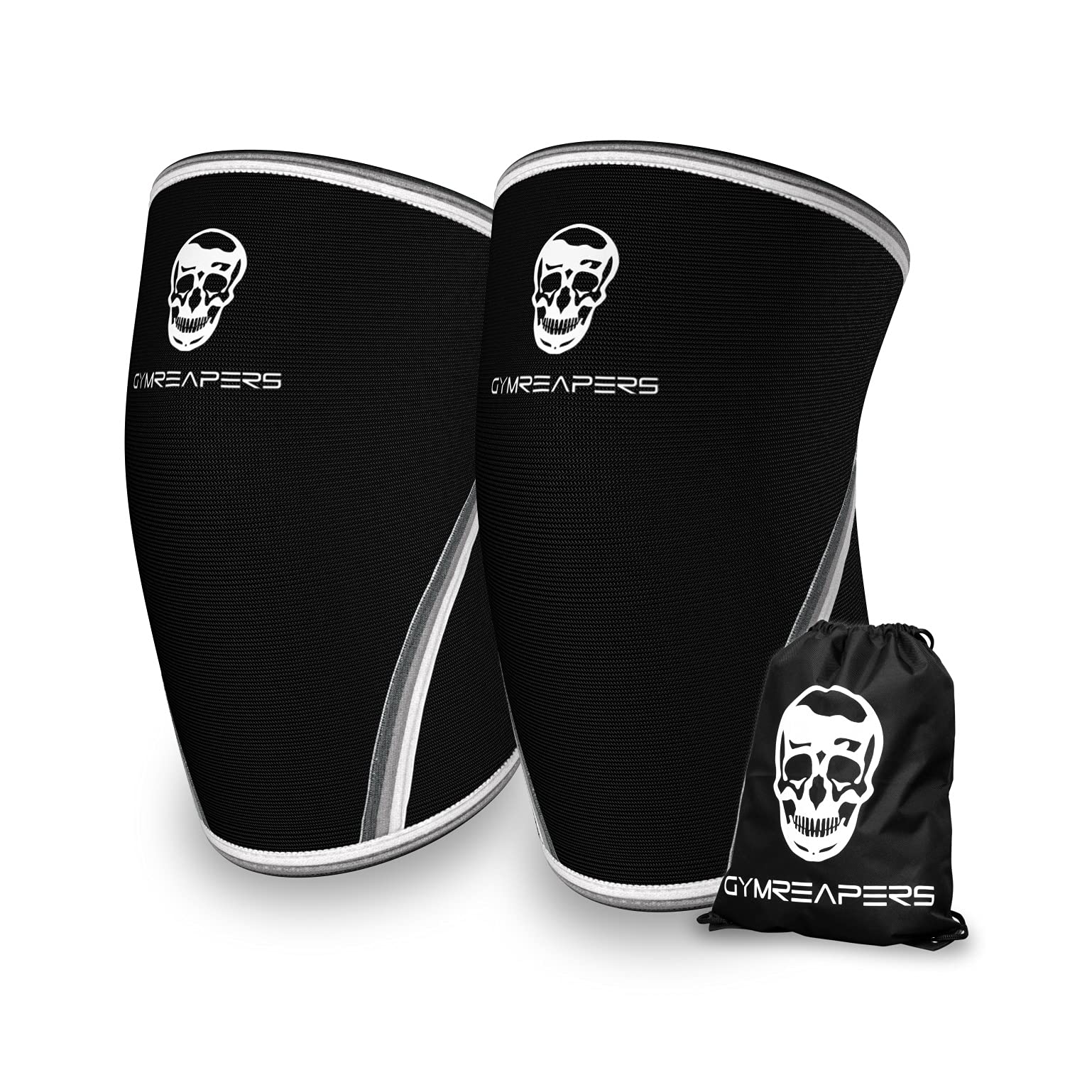 Gymreapers Knee Sleeves (1 Pair) with Gym Bag - IPF Approved - Support Compression Brace for