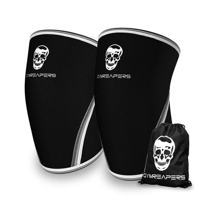 Gymreapers Knee Sleeves (1 Pair) with Gym Bag - IPF Approved - Support Compression Brace for