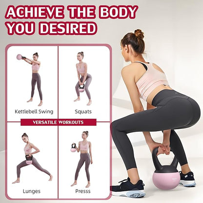 YIGUO Soft Kettlebell, Kettlebells 10 lb Anti-Slip Grip Weight for Home Workouts, Kettlebell for Safe Strength Training for Women & Men & Beginners