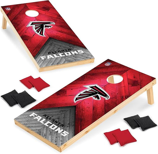 NFL Football 2' x 4' Regulation Size Solid Wood Cornhole Set with Direct Print HD Team Graphics
