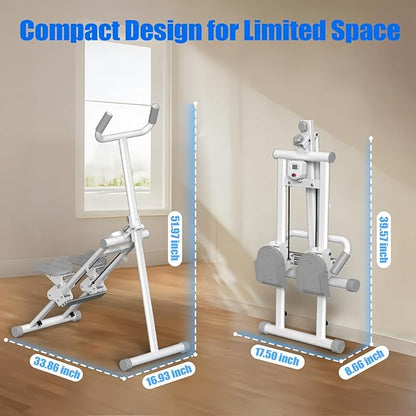 Steppers for Exercise at Home Stair Stepper with Handlebar and Resistance Foldable Stepper Climber Exercise Machine Cardio Exercis