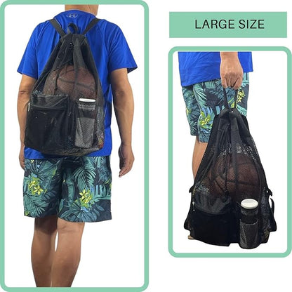 Mildbeer Large Drawstring Backpack for Men Women Athletic Gym Sports Workout Beach Swimming Commuting Travel